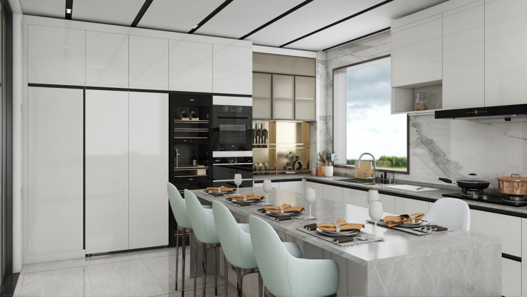 Customized White Kitchen Glossy Cabinets.jpg Customized White Kitchen Glossy Cabinets.jpg