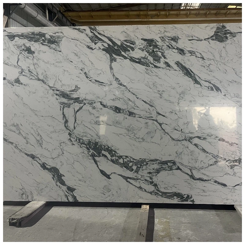 Arabescato White Quartz Slabs