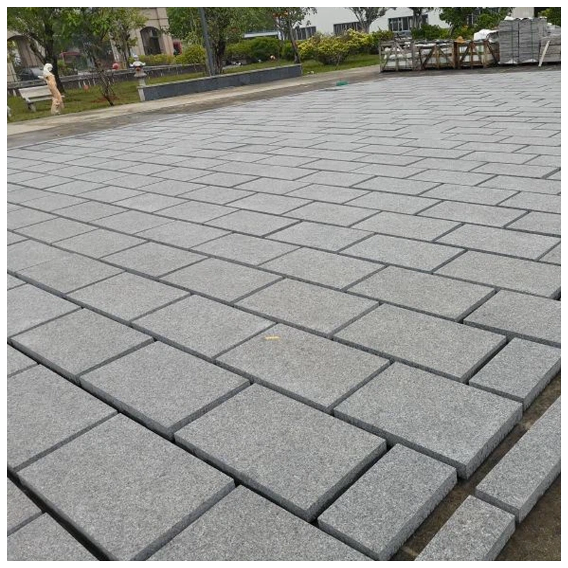 Flamed Black Granite Floor Tiles Park Projects | MQ STONE