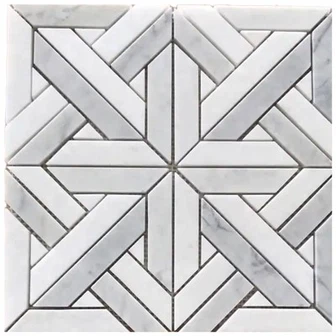 Bianco Carrara Thassos parkettmarmormosaikk