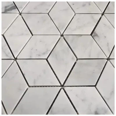 Carrara Marmor Rhombus Mosaikkfliser