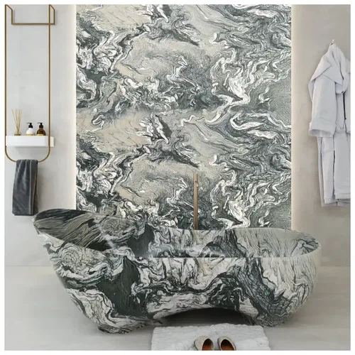 Cipollino Verde Marble Luxury Bathroom Designs Cipollino Verde Marble Luxury Bathroom Designs