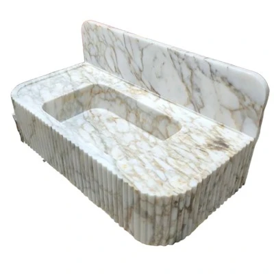 Calacatta gullmarmor riflet vask